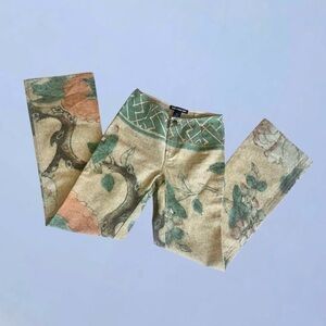 Vintage Vivienne Tam Watercolor Tree Print Pants